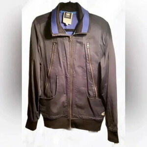 G Star Raw Men's Jacket "Jack Vest SW" Soft Shell Lined Blue Ctn Zippers Pkts L